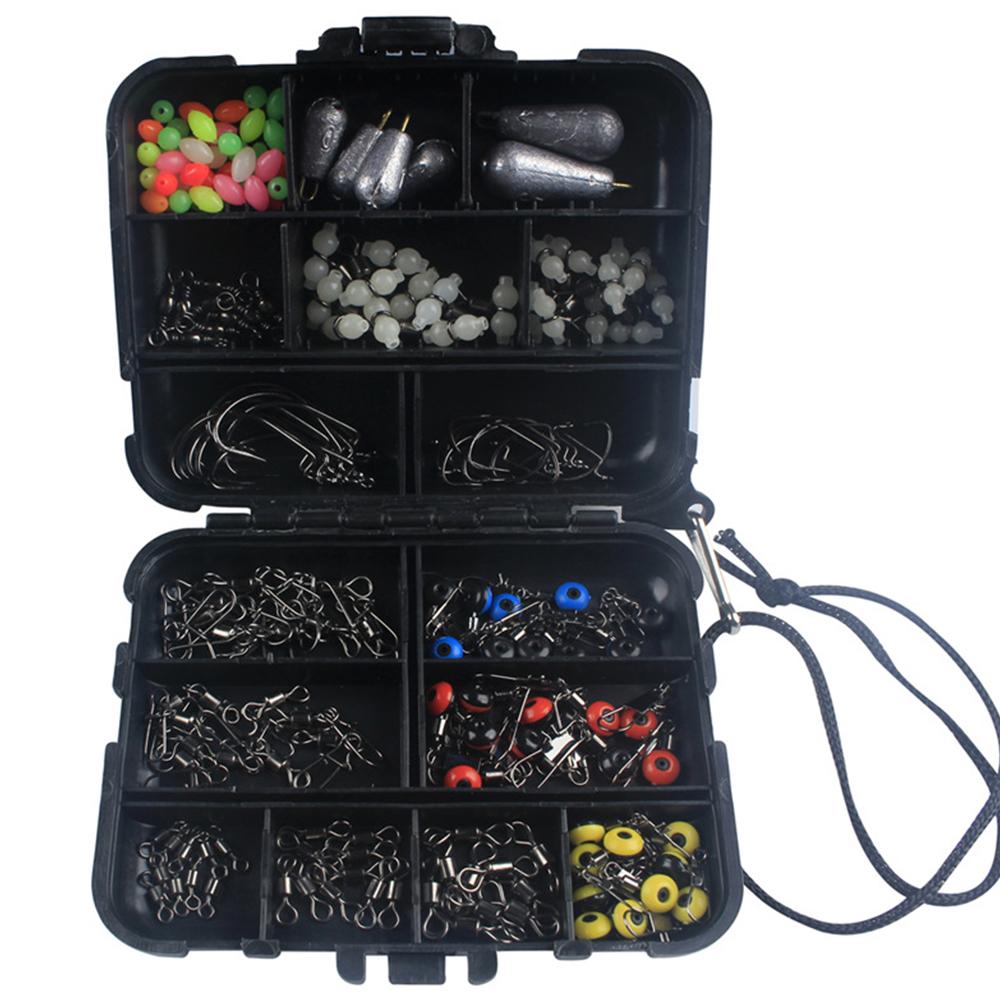 177Pcs Fishing Accessories Tackle Hook Kit  Durable with Tackle Box SP