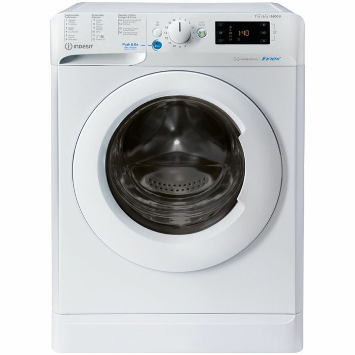 Washer - Dryer Indesit BDE761483XWSPTN 7kg / 5 kg White 1400 rpm