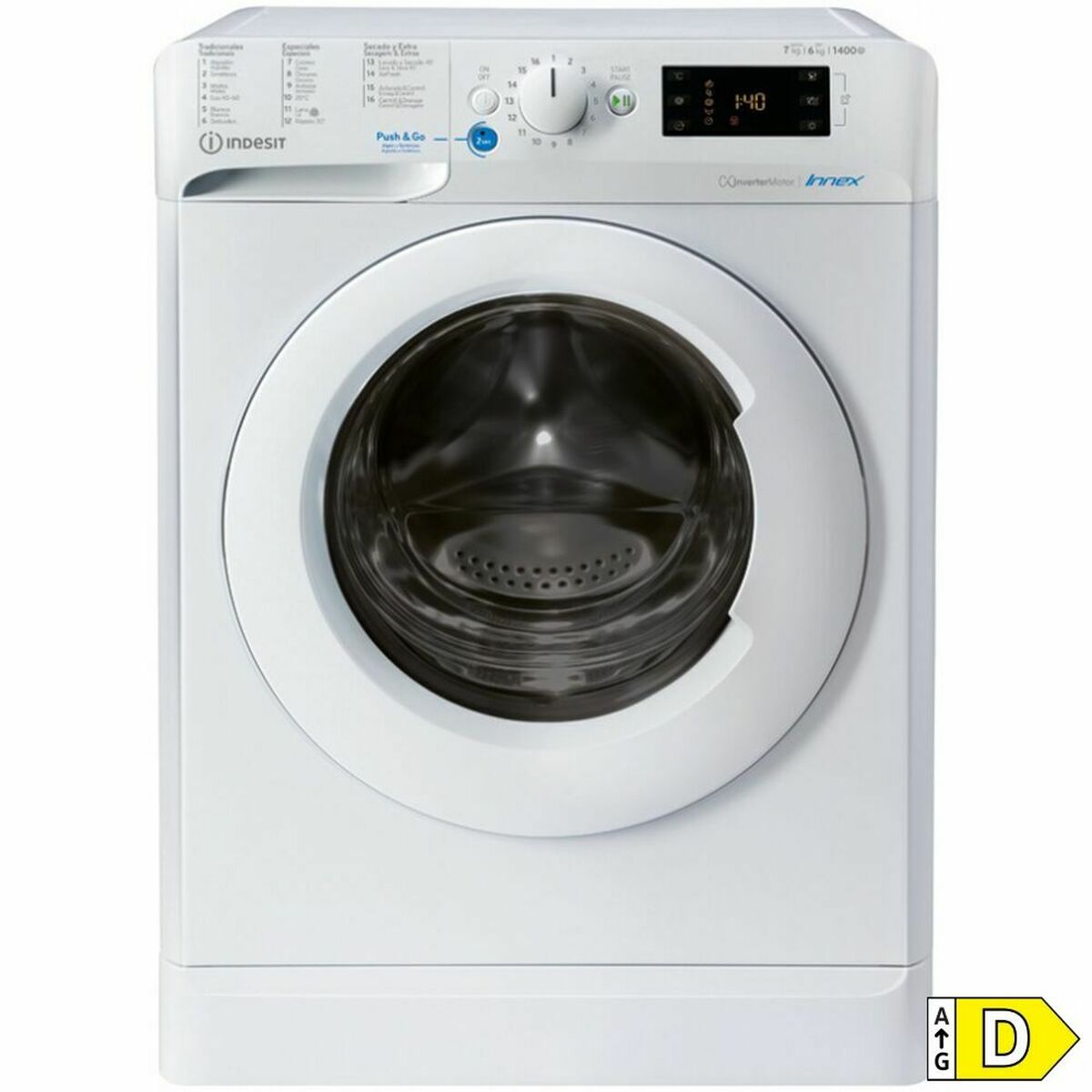 Washer - Dryer Indesit BDE761483XWSPTN 7kg / 5 kg White 1400 rpm