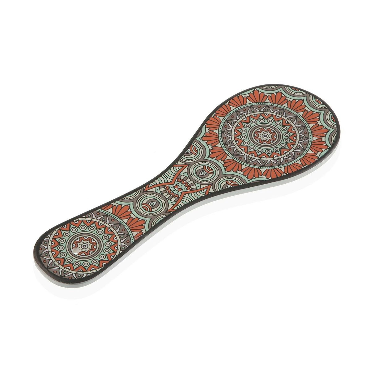 Spoon Rest Versa Orange Mandala Ceramic (10 x 28 cm)