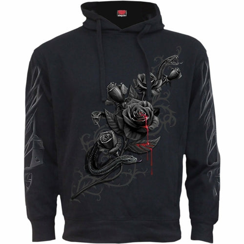 FATAL ATTRACTION - Side Pocket Stitched Hoody Black