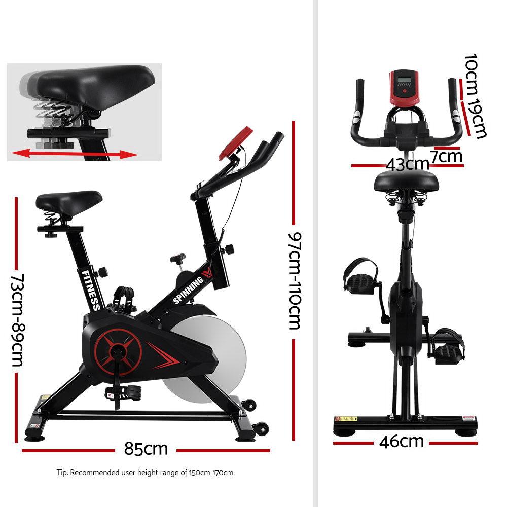 Spin Exercise Bike Flywheel Fitness Commercial Home Workout Gym Phone