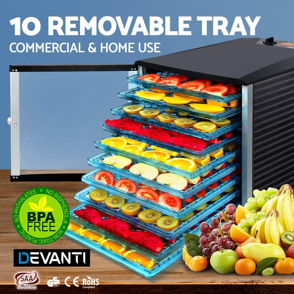 Devanti Commercial Food Dehydrator with 10 Trays
