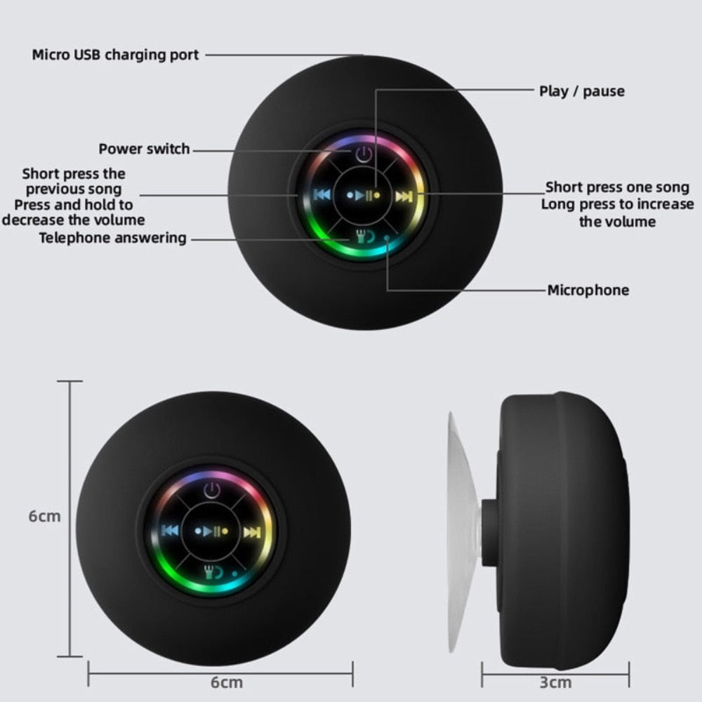 Mini Waterproof RGB Bluetooth Speaker