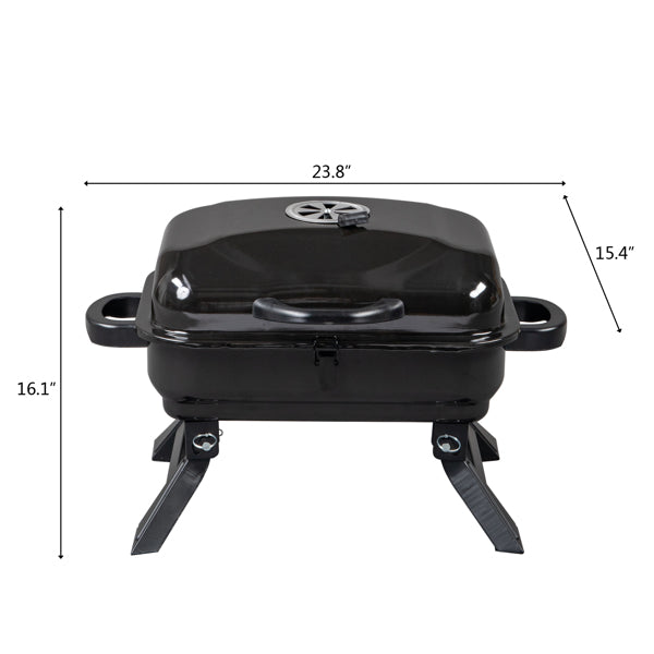 Portable Charcoal Grill BBQ and Smoker with Lid Folding Tabletop Grill