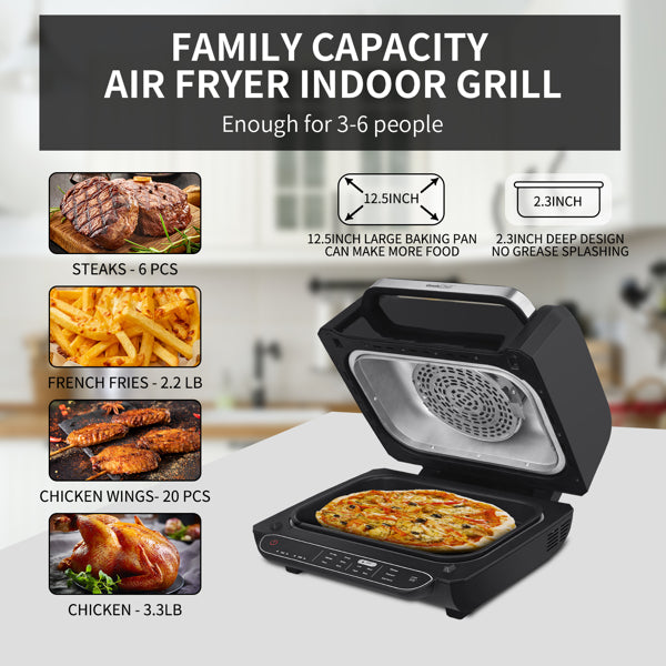 Geek Chef Airocook Smart 7-in-1 Indoor Electric Grill Air Fryer