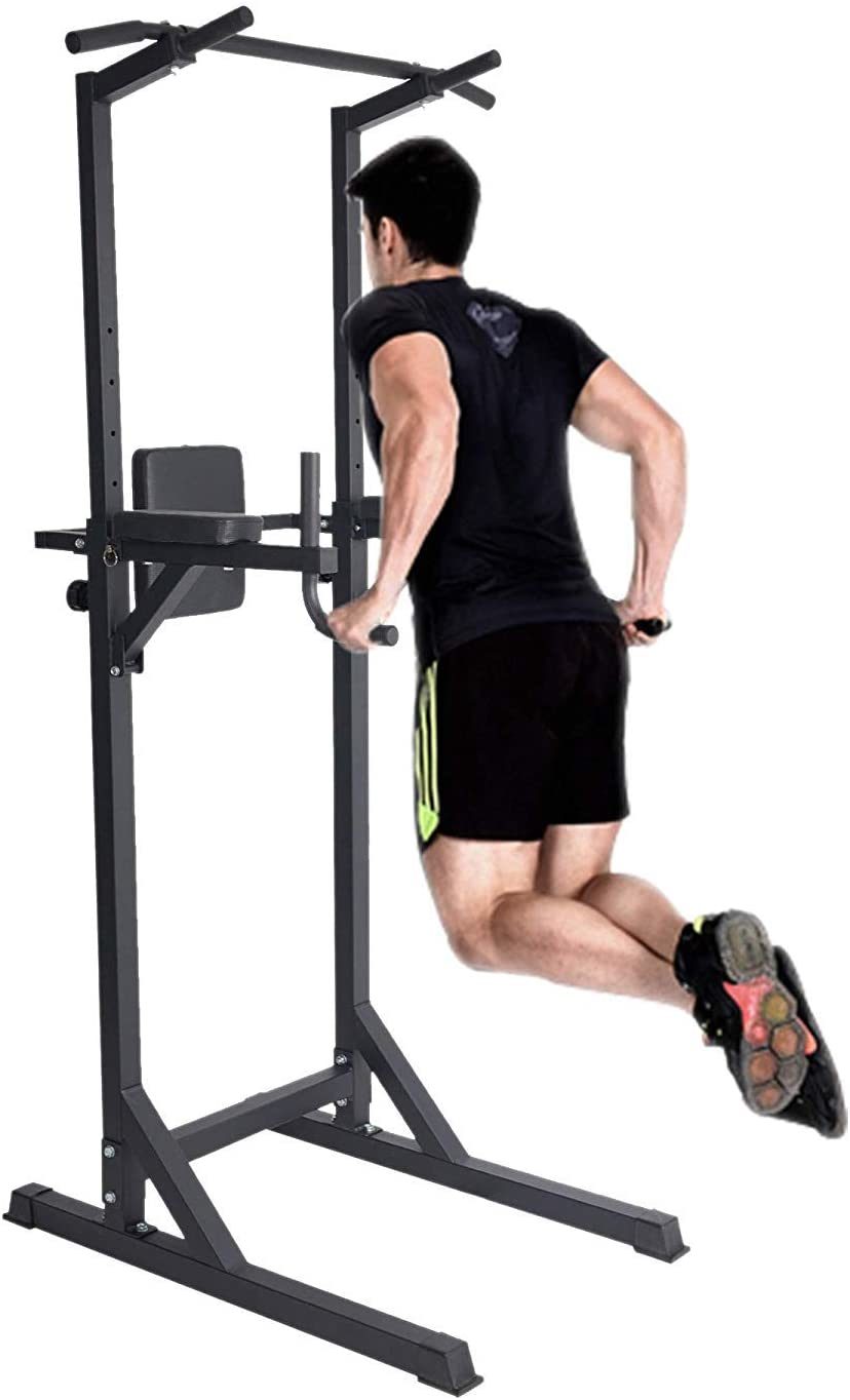 Power Tower Pull Up Strength Training Dip Stand Workout Station